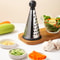 Vertical Stainless Steel Vegetable Cutter & Rotary Cheese Grater with Multi-Blade System