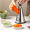 Vertical Stainless Steel Vegetable Cutter & Rotary Cheese Grater with Multi-Blade System