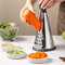 Vertical Stainless Steel Vegetable Cutter & Rotary Cheese Grater with Multi-Blade System
