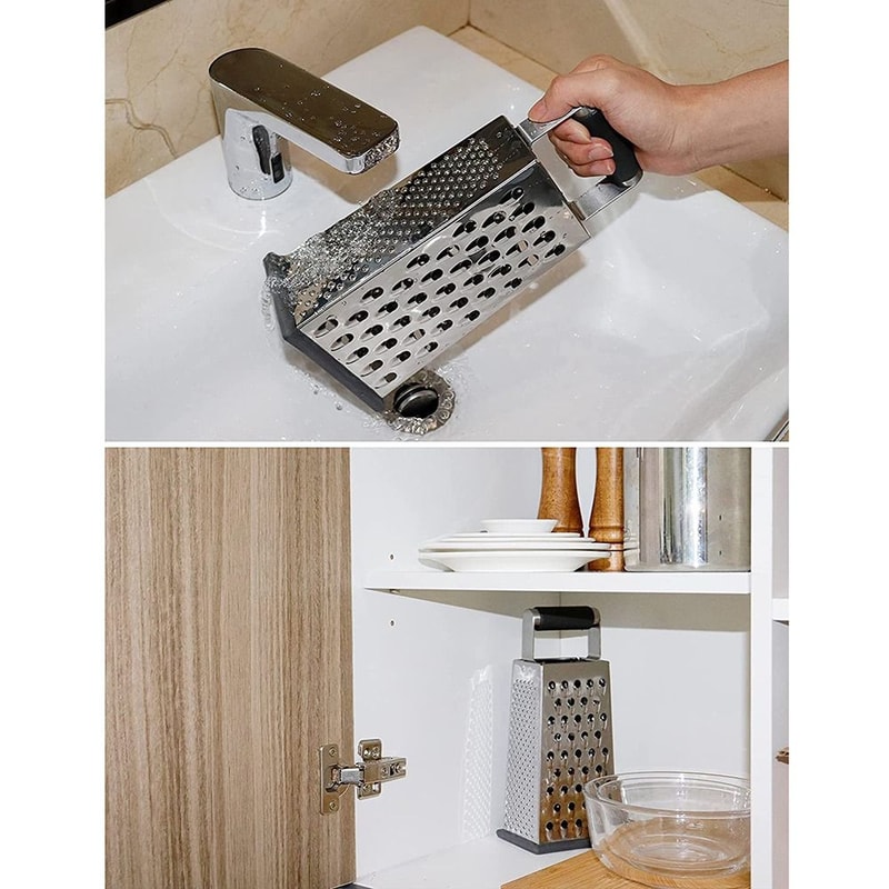 Stainless Steel Cheese Grater With Handle Multi Blade Vegetable Slicer Garlic Mincer 1