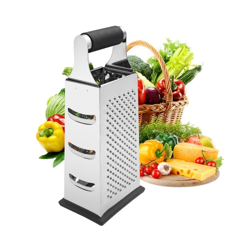Stainless Steel Cheese Grater With Handle Multi Blade Vegetable Slicer Garlic Mincer 2