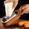 Stainless Steel Cheese Grater with Container Wooden Storage Box Manual Cheese Slicer