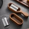Stainless Steel Cheese Grater with Container Wooden Storage Box Manual Cheese Slicer