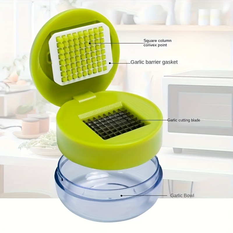 Heavy Duty Garlic Press Chopper with Easy Clean Plate Compact Handheld Kitchen Tool