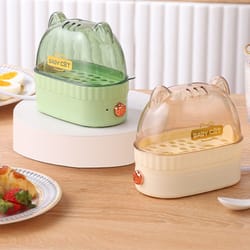 smart electric egg cooker with timer compact egg boiler machine for perfect soft or hard boiled eggs