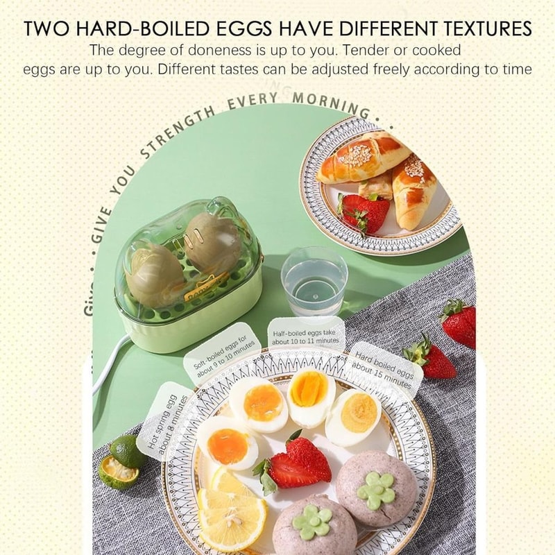 Smart Electric Egg Cooker with Timer Compact Egg Boiler Machine for Perfect Soft or Hard Boiled Eggs