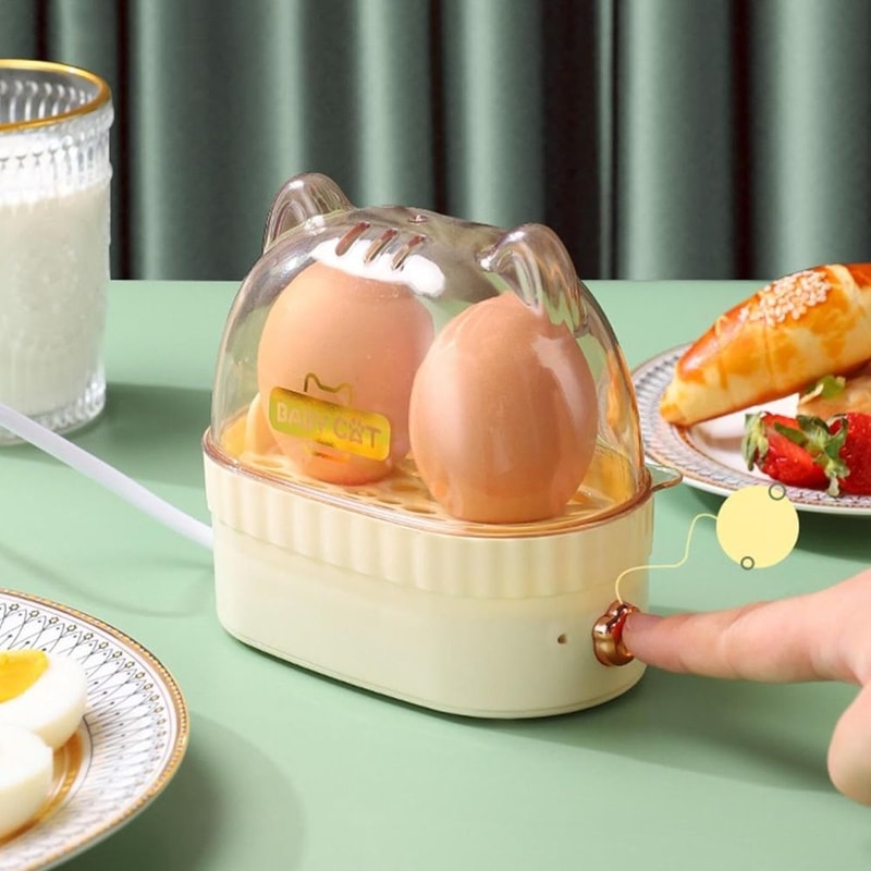 Smart Electric Egg Cooker with Timer Compact Egg Boiler Machine for Perfect Soft or Hard Boiled Eggs
