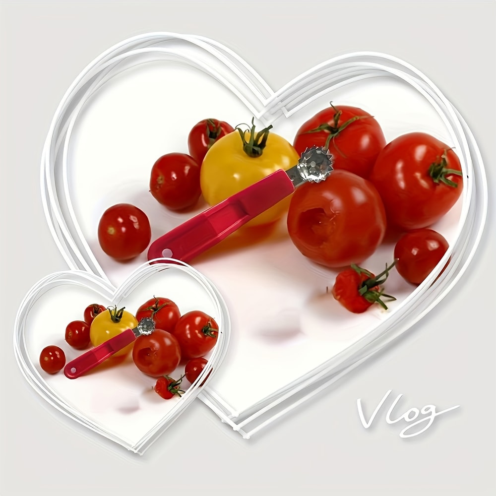 Multi Use Fruit Corer Tool Strawberry Huller Tomato Corer Kitchen Prep Tool 2