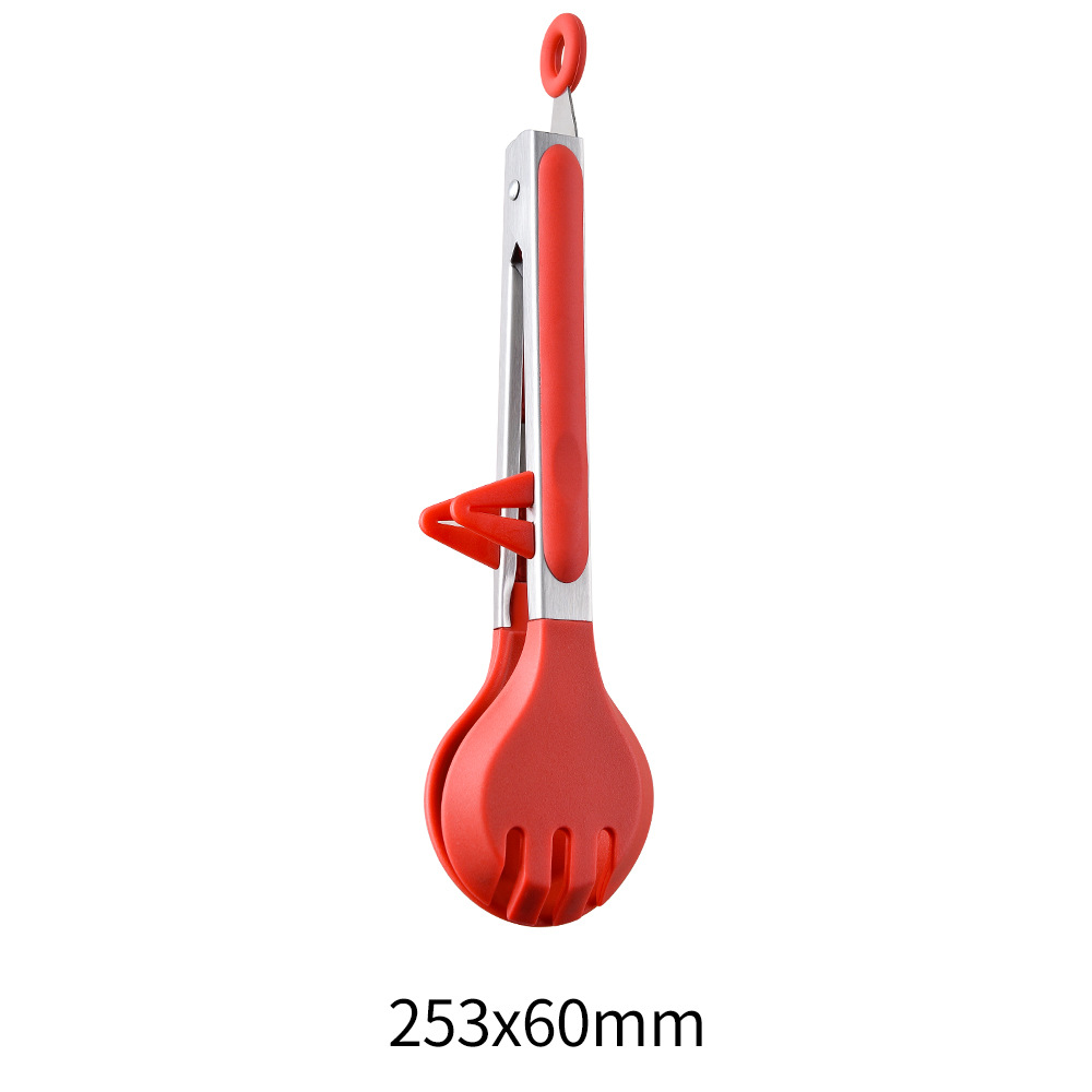 Premium Stainless Steel & Silicone Kitchen Tongs for BBQ, Baking & Camping