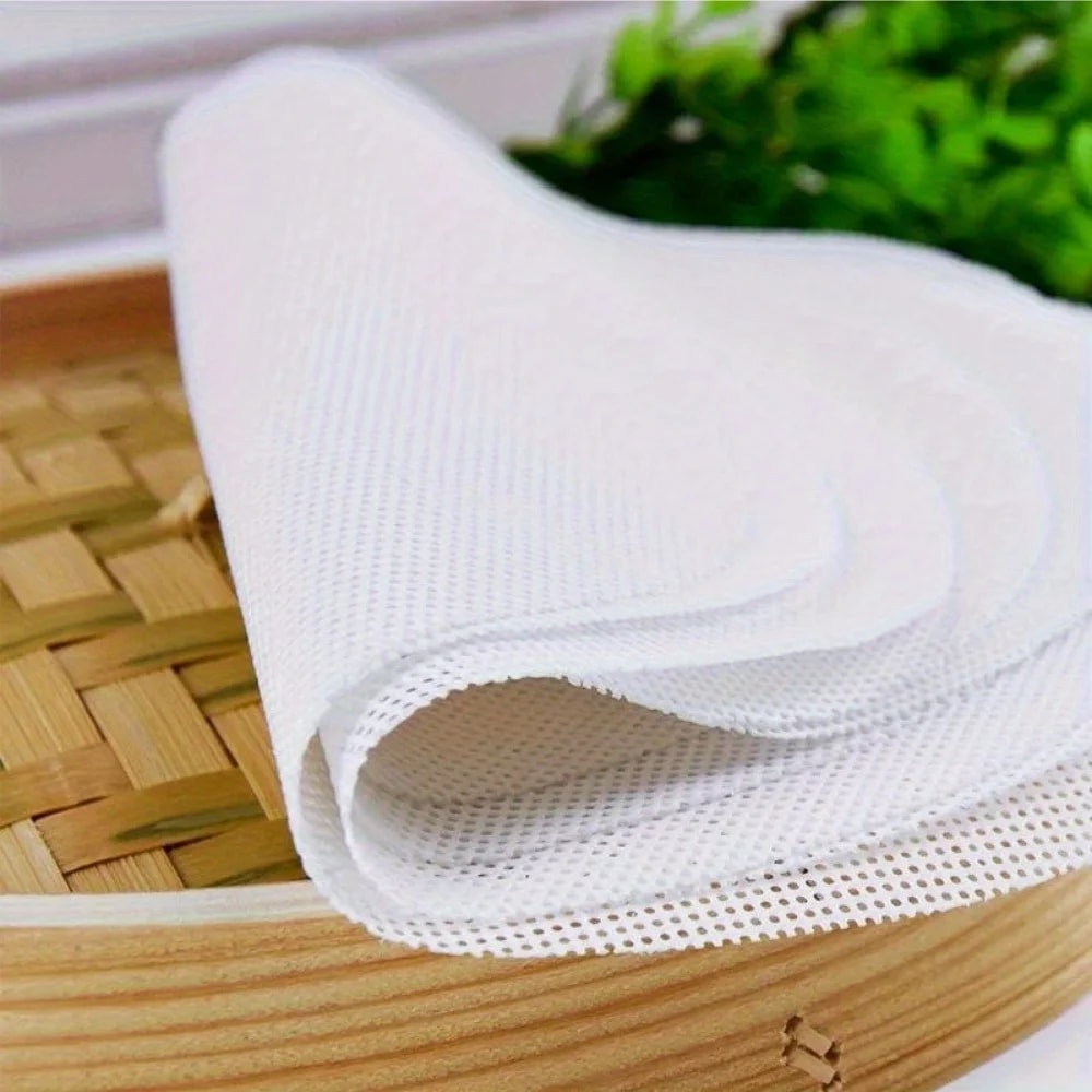 Reusable Silicone Steamer Liners Non Stick Bamboo Steamer Mat Heat Resistant Cooking Pads 3