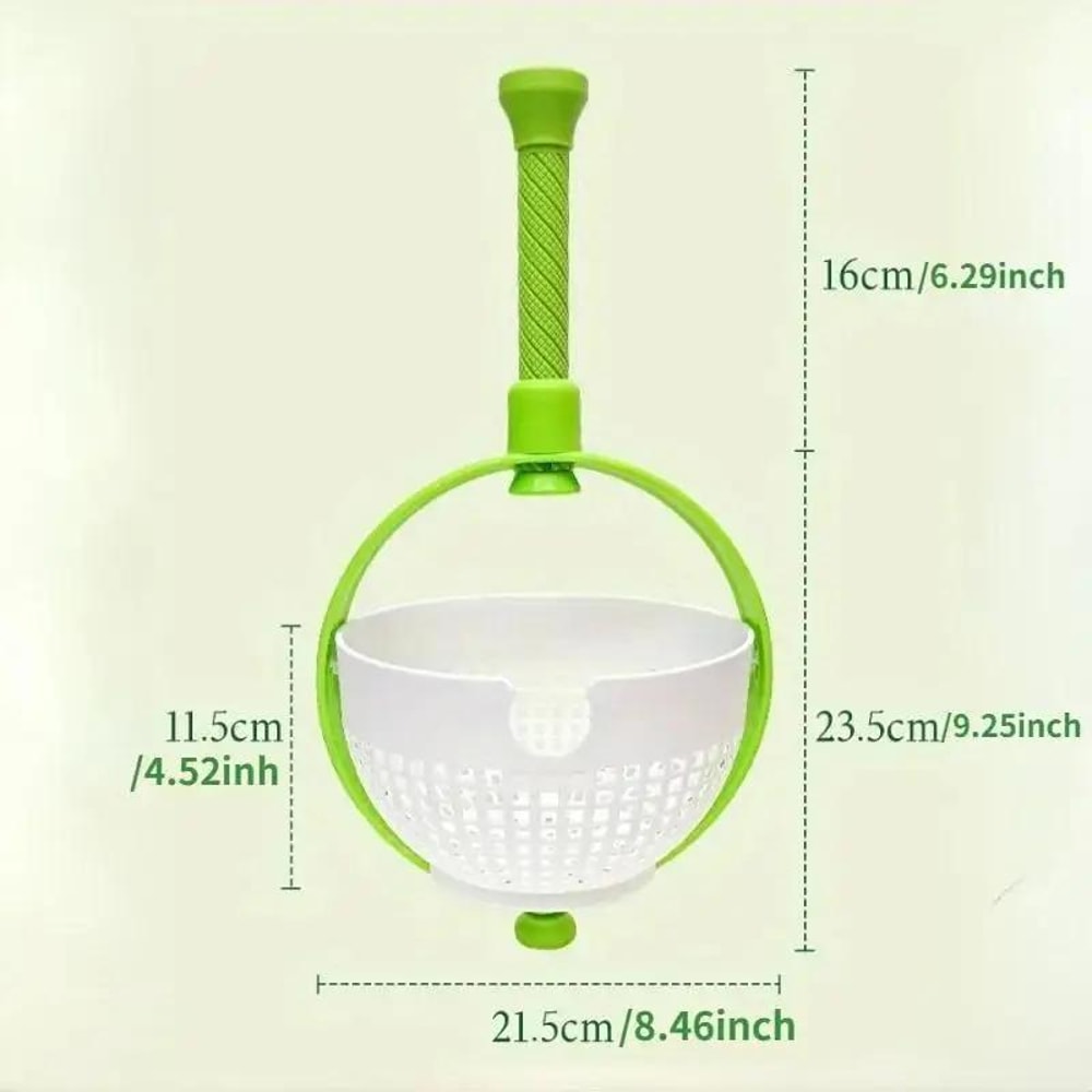 Rotating Vegetable Washing Basket With Spin Drain Colander For Fruits And Greens 5
