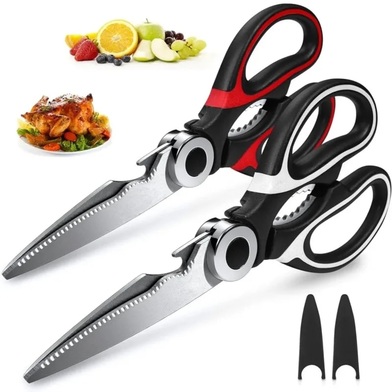 HighPerformance Stainless Steel Kitchen Scissors For Meat Poultry Everyday Cutting 0