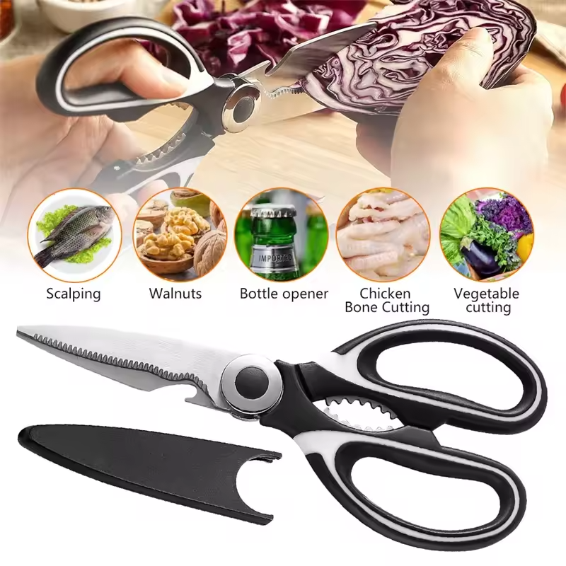 HighPerformance Stainless Steel Kitchen Scissors For Meat Poultry Everyday Cutting 3