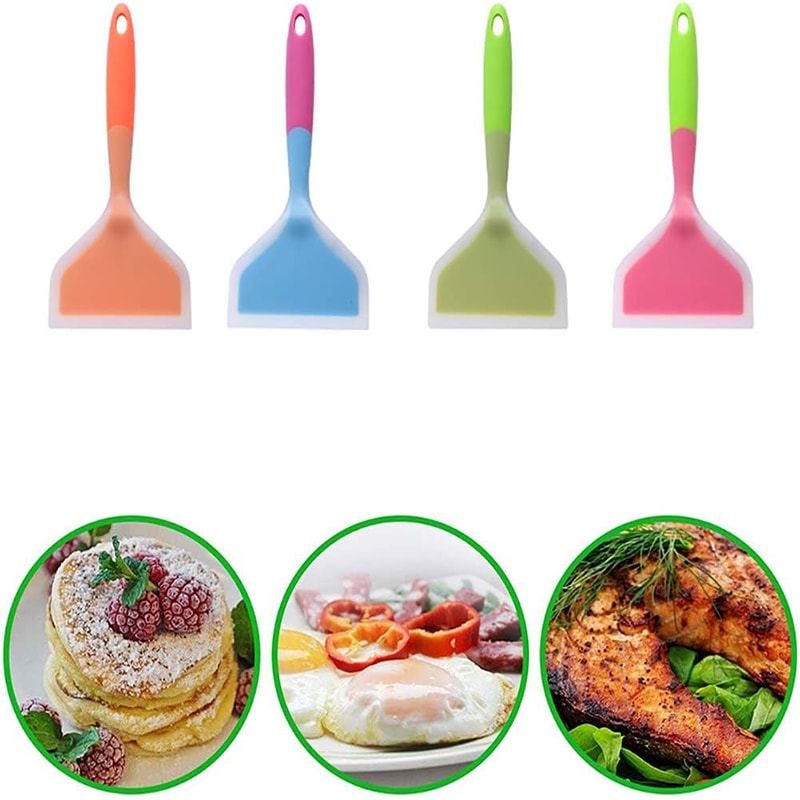 Silicone Nonstick Spatula Set Heat Resistant Pancake Omelette Turner