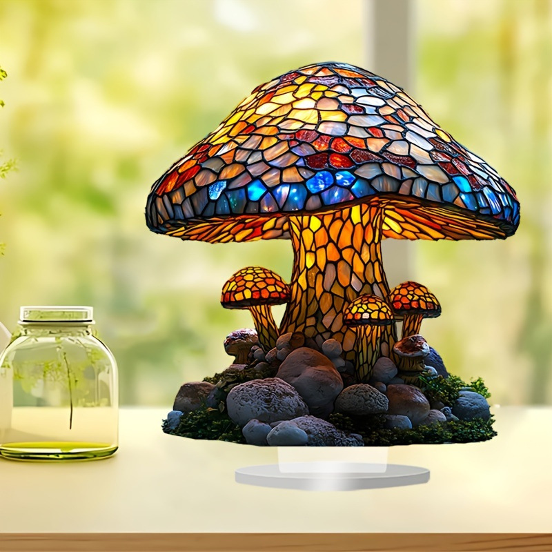 Boho Mushroom Ambient Lamp No Electricity Needed Decorative Table Light 1