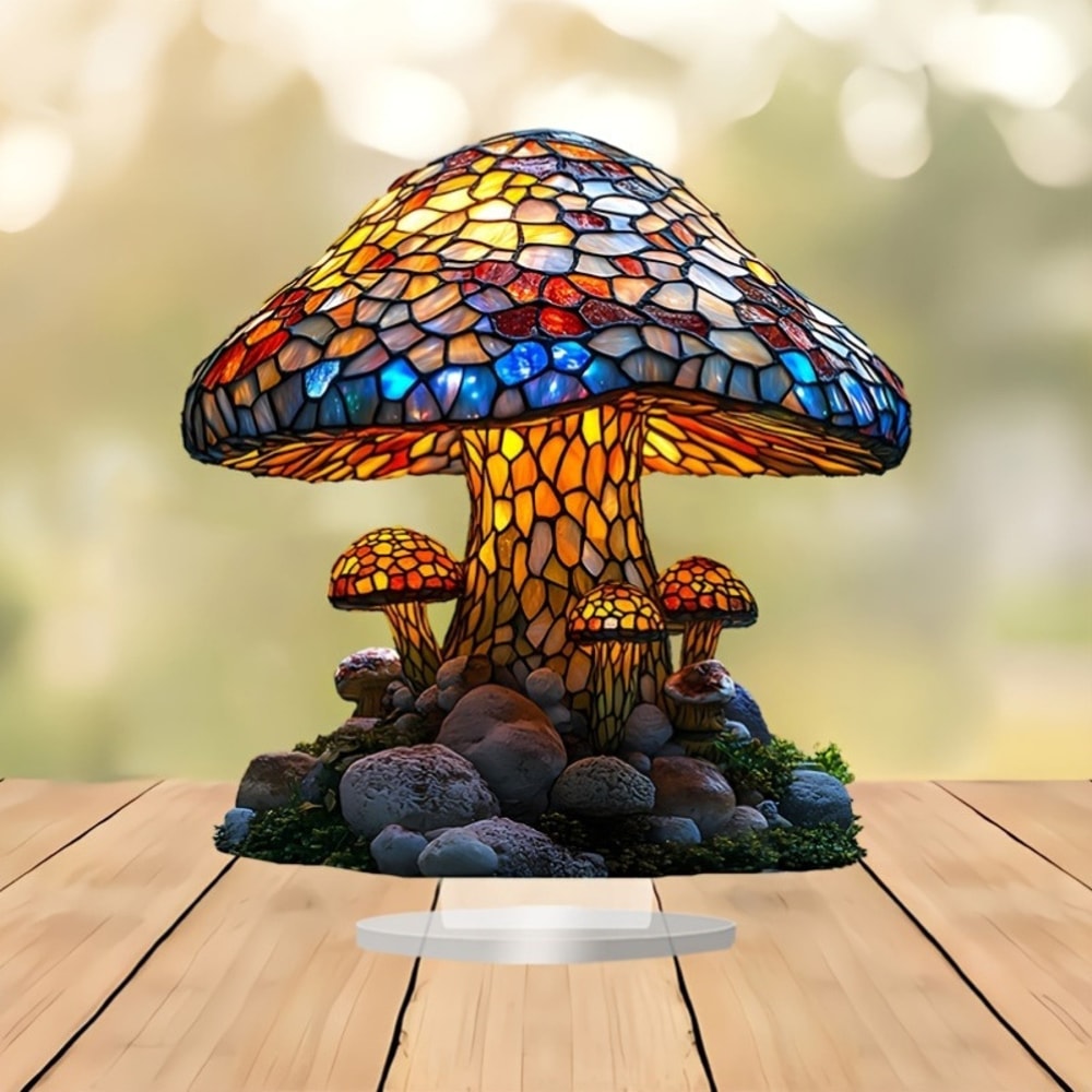 Boho Mushroom Ambient Lamp No Electricity Needed Decorative Table Light 2