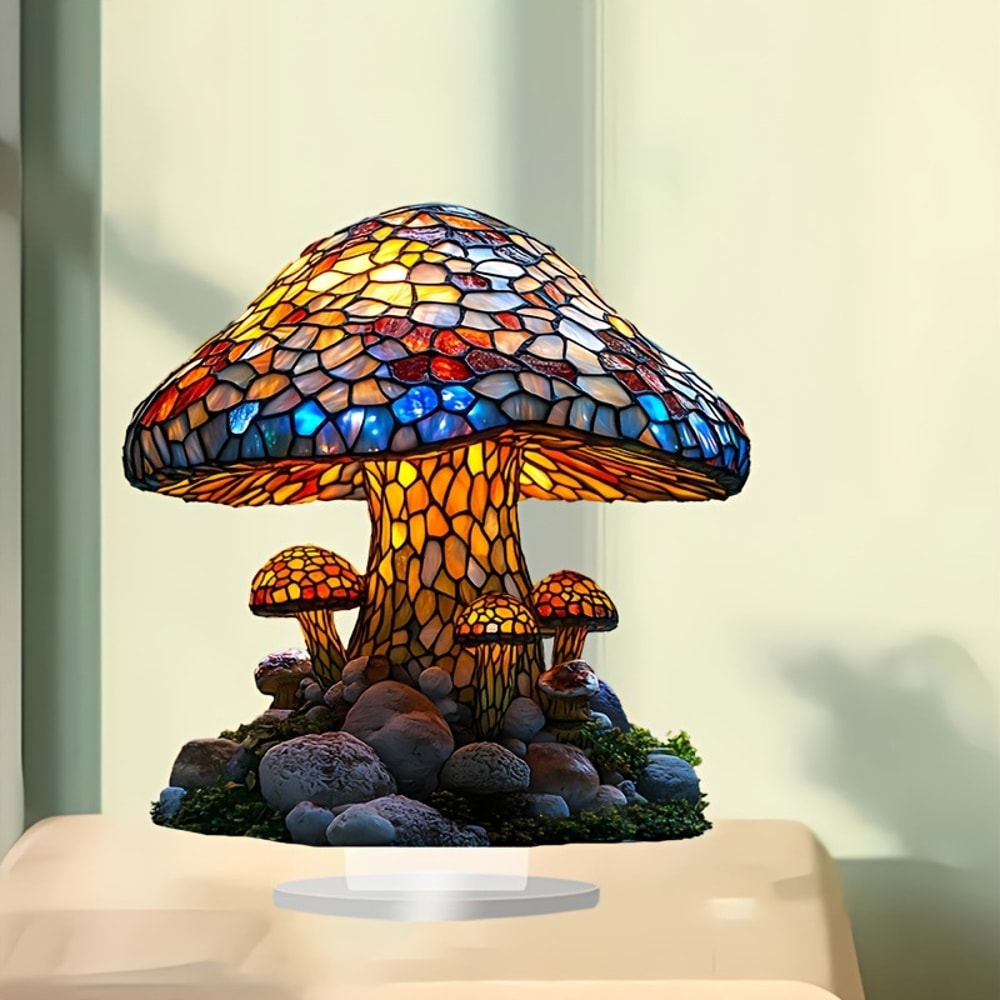 Boho Mushroom Ambient Lamp No Electricity Needed Decorative Table Light 3