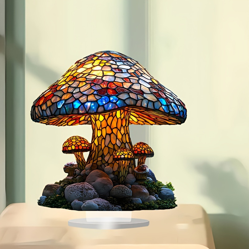 Boho Mushroom Ambient Lamp No Electricity Needed Decorative Table Light 3