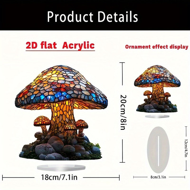 Boho Mushroom Ambient Lamp No Electricity Needed Decorative Table Light 4