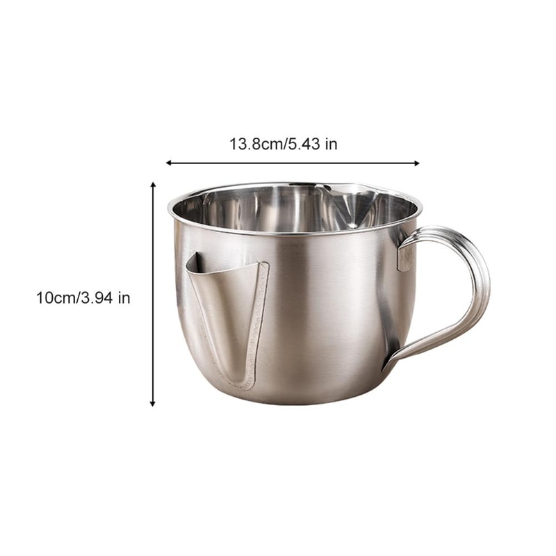 Stainless Steel Fat Separator Jug with Strainer Grease Separator for Healthy Cooking