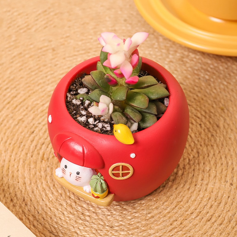 FruitInspired Succulent Planter Pots Cute Decorative Resin Flower Pots For Desk And Home Decor 1