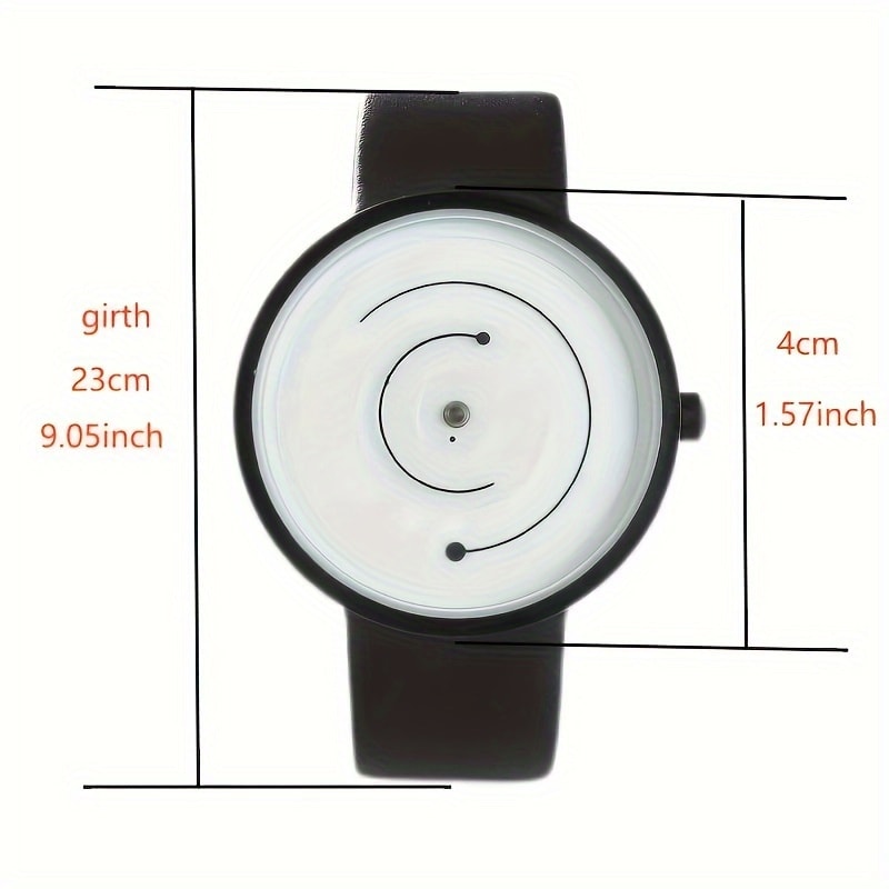 Classic Edge men analog quartz watch with Leather Strap and Sport Casual Design