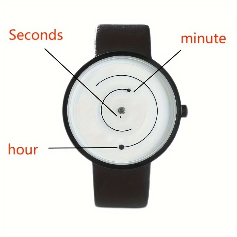 Classic Edge men analog quartz watch with Leather Strap and Sport Casual Design