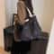Large Capacity Canvas Tote Bag for Women with Embroidered Letters Stylish Shoulder Bag