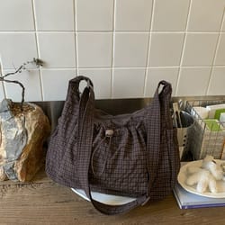 korean nylon shoulder bag pleated cloud crossbody tote for women