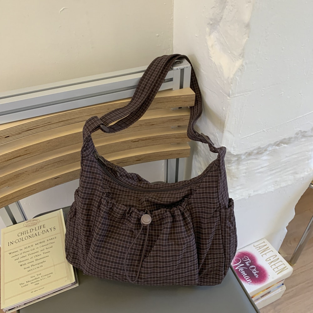 Korean Nylon Shoulder Bag Pleated Cloud Crossbody Tote For Women 7