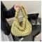 Pleated Plaid Crossbody Bag Large Capacity Quilted Shoulder Tote for Women