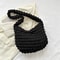Pleated Plaid Crossbody Bag Large Capacity Quilted Shoulder Tote for Women