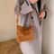 Retro Suede Handbag Large Capacity Purse Korean Style Shoulder Bag For Women 5