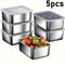 Airtight Stainless Steel Food Containers Set for Meal Prep and Travel