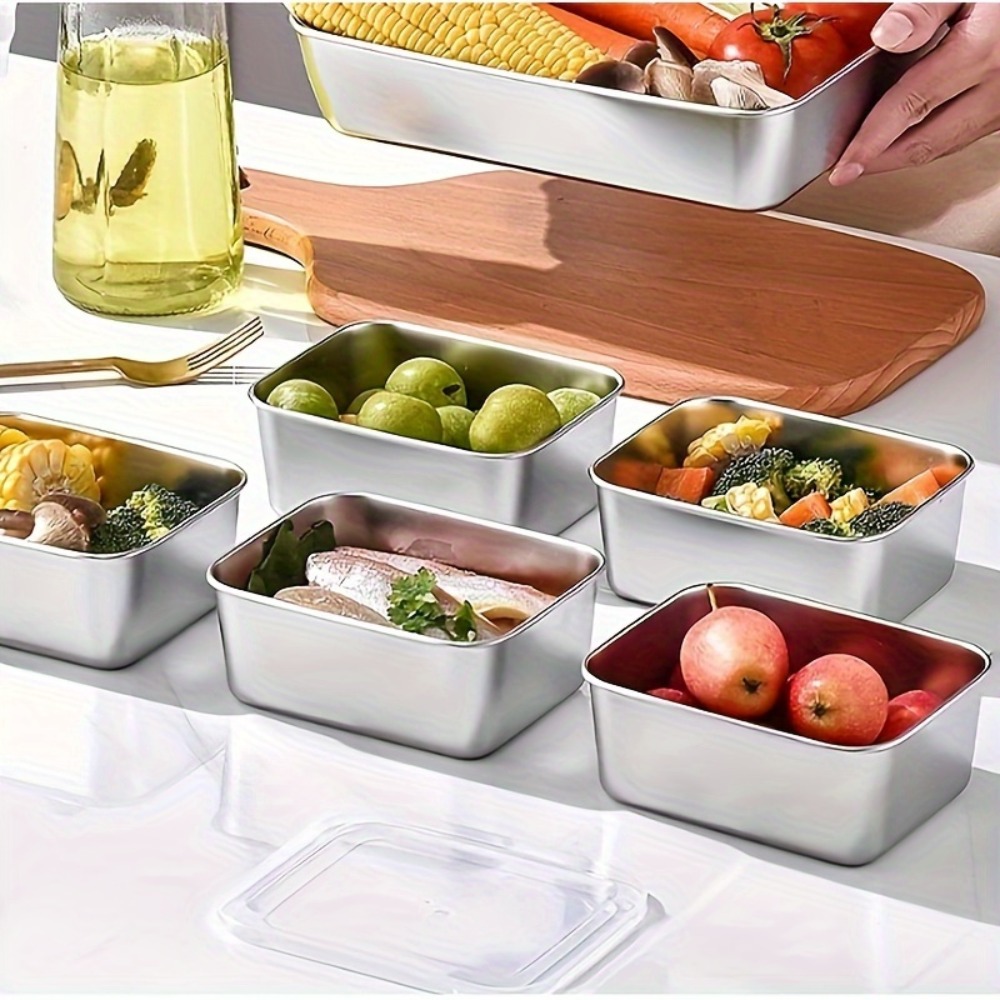 Airtight Stainless Steel Food Containers Set for Meal Prep and Travel