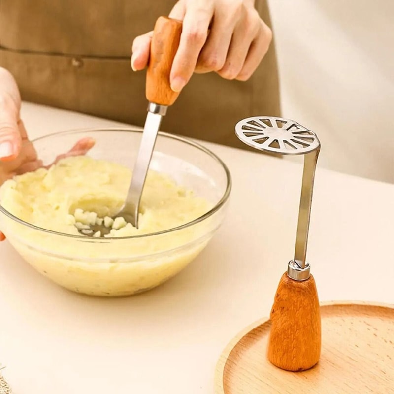 Stainless Steel Potato Ricer & Masher Press for Smooth Mash and Easy Prep