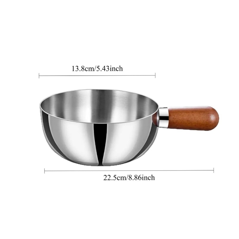 Induction Compatible Pasta Cooker Pot with Wooden Handle & Even Heat Non Stick Base