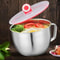 Stainless Steel Ramen Bowl With Lid Large Capacity Leak Proof Soup Container 2