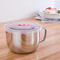 Stainless Steel Ramen Bowl With Lid Large Capacity Leak Proof Soup Container 4