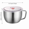 Stainless Steel Ramen Bowl With Lid Large Capacity Leak Proof Soup Container 5