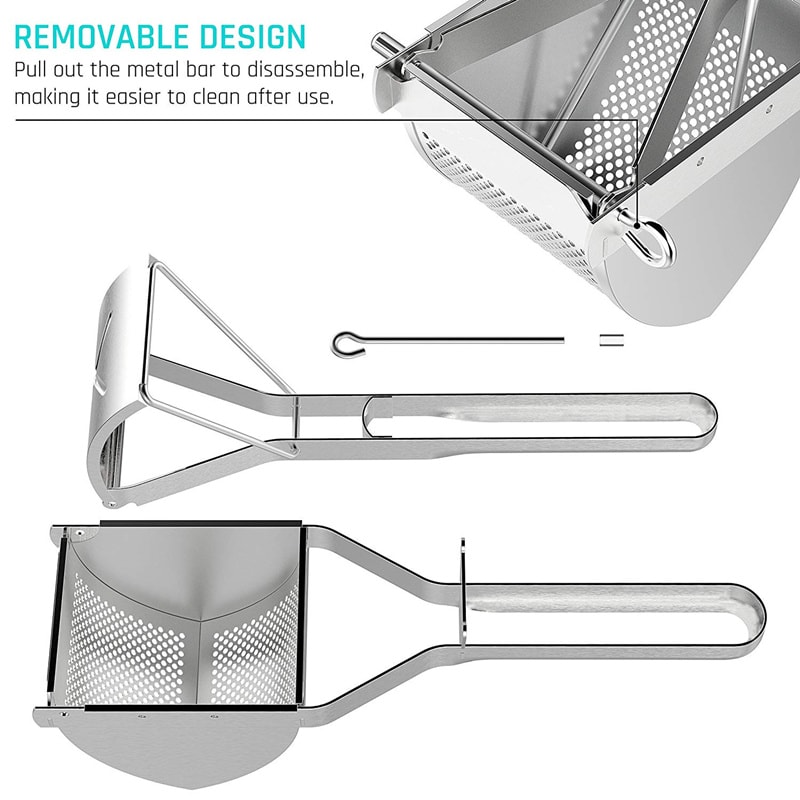 HighPressure Stainless Steel Potato Ricer For Smooth Mash Baby Food 4