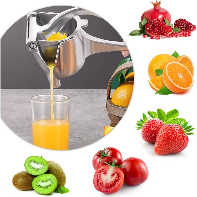 High-Pressure Manual Citrus Juicer Heavy Duty Lemon Squeezer Stainless Steel Extractor
