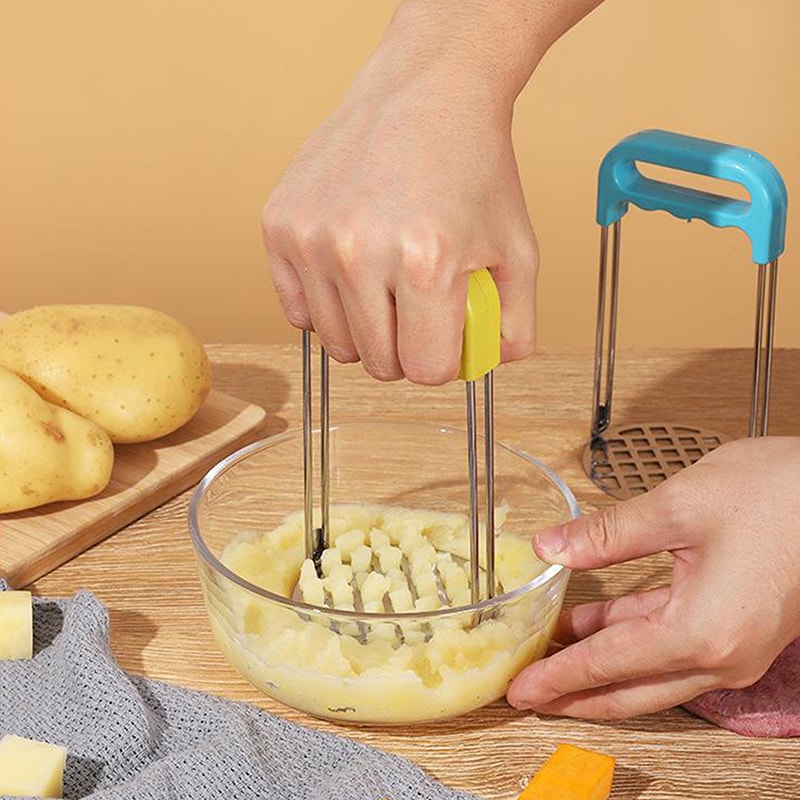Stainless Steel Potato Masher Press Compact Manual Food Masher For Baby Food Kitchen Use 1