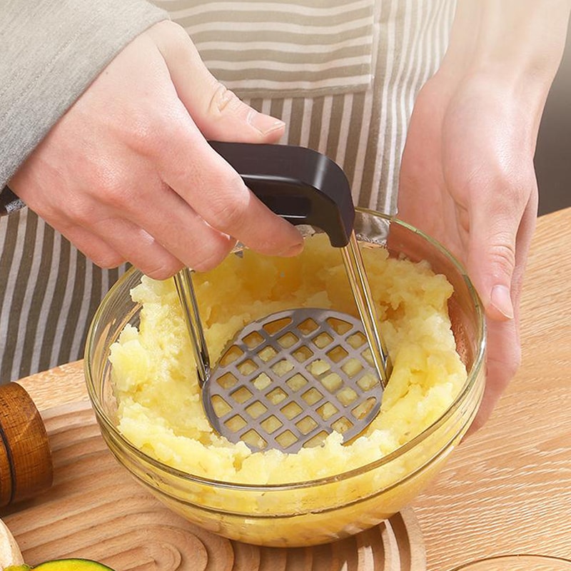 Stainless Steel Potato Masher Press Compact Manual Food Masher For Baby Food Kitchen Use 2