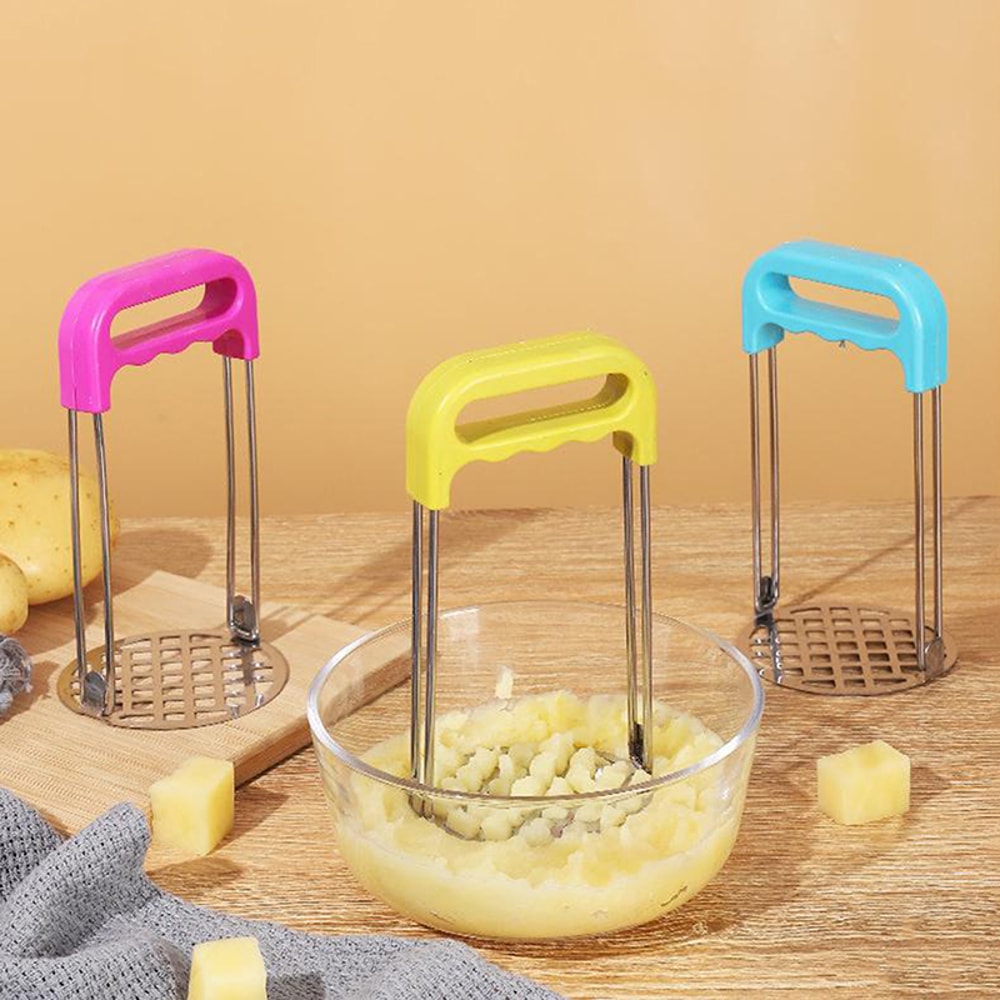 Stainless Steel Potato Masher Press Compact Manual Food Masher For Baby Food Kitchen Use 0