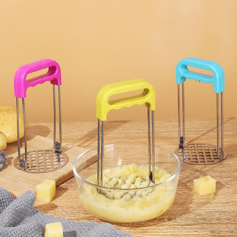Stainless Steel Potato Masher Press Compact Manual Food Masher For Baby Food Kitchen Use 0