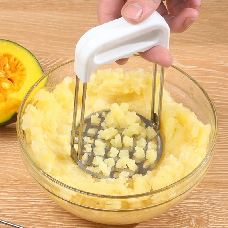 Stainless Steel Potato Masher Press Compact Manual Food Masher For Baby Food Kitchen Use 4