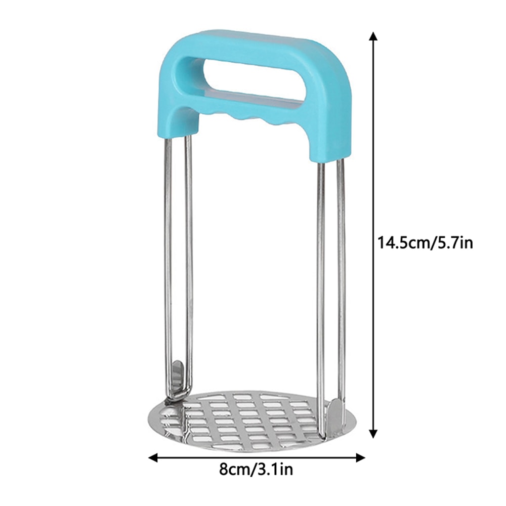 Stainless Steel Potato Masher Press Compact Manual Food Masher For Baby Food Kitchen Use 6
