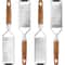 Premium Cheese Grater With Natural Wood Handle Stainless Steel Zester 0