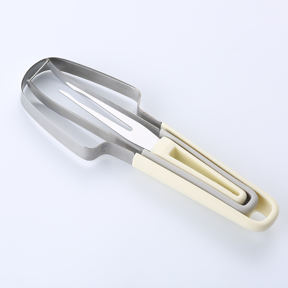 Premium Watermelon Slicer Cutter Tool With Fork Stainless Steel Fruit Cutting Tool 5